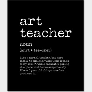 Funny Art Teacher Definition – Quirky Teacher Gift Design Posters and Art
