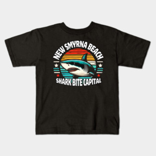 Shark Pet New Smyrna Beach Shark Bite Capital Of The World Graphic 5 Kids T-Shirt