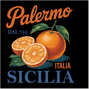 Palermo Sicilia Citrus Fruit Vintage Sicily Italy Travel Posters and Art