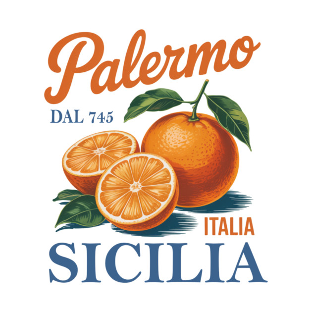 Palermo Sicilia Citrus Fruit Vintage Sicily Italy Travel by Chi's Store 1