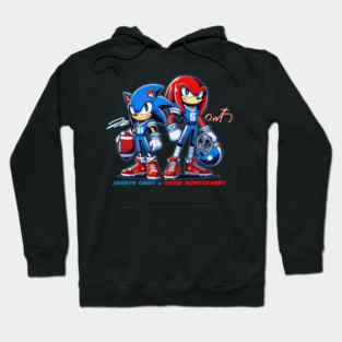 Retro Vintage Detroit Lions Montgomery Gibbs And Jahmyr Gibbs Sonic And Knuckles Hoodie