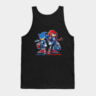 Retro Vintage Detroit Lions Montgomery Gibbs And Jahmyr Gibbs Sonic And Knuckles Tank Top