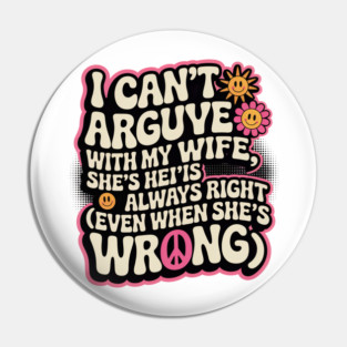 HUSBAND WIFE FUNNY Pin