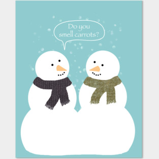 Funny Snowmen Design Posters and Art