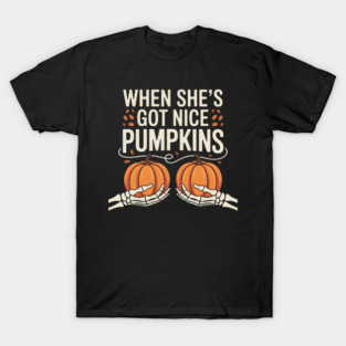 Halloween Skeleton Hands Holding Pumpkins T-Shirt