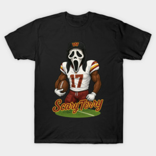 Scary Terry McLaurin Washington Halloween Design T-Shirt