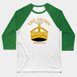 The Crown Pub and Inn Established 1992 from Men Behaving Badly Baseball T-Shirt