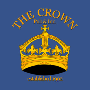 The Crown Pub and Inn Established 1992 from Men Behaving Badly T-Shirt