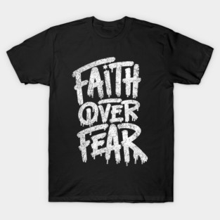 Faith Over All Fear Christian, Christian Bible Verse Retro, Christian Faith Based T-Shirt
