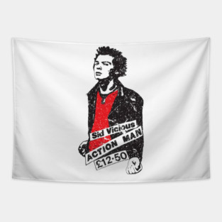 Sid Vicious - Action Man - (Mrdu_Graff) Tapestry