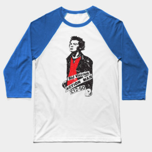 Sid Vicious - Action Man - (Mrdu_Graff) Baseball T-Shirt