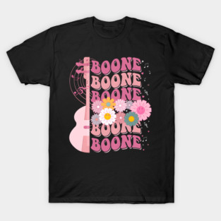 Girl Boone Retro Groovy 80s Flower First Name Personalized T-Shirt