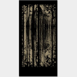 Bigfoot Hiding In Forest Posters and Art