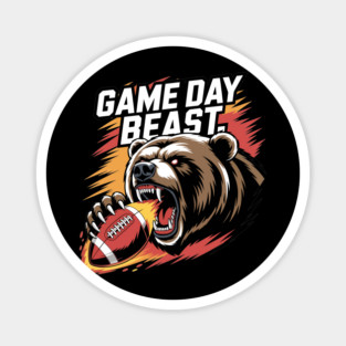 Funny Bear Game Day Design Magnet