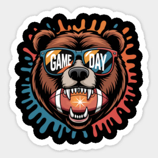 Game Day Bear Sticker