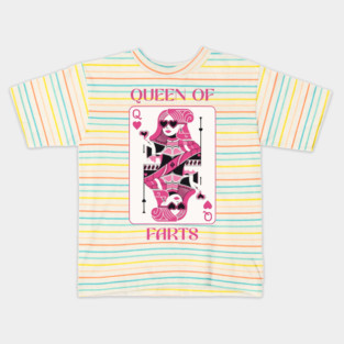 Queen of Farts, Funny Humor, Embarrassing, Funny Meme Kids T-Shirt