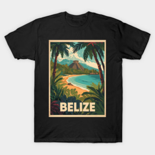 A Vintage Illustration of Belize T-Shirt