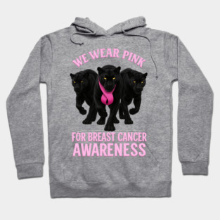 We Wear Pink Black Panther Breast Cancer Awareness Hoodie