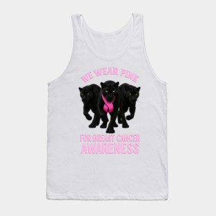 We Wear Pink Black Panther Breast Cancer Awareness Tank Top