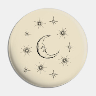 Celestial Moon Pin