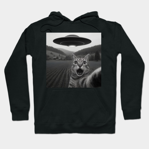 Cat Selfie UFO Hoodie by The WYLD Tribe