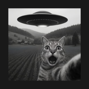 Cat Selfie UFO T-Shirt