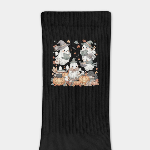 Book Reading Ghosts with Cats Design by Designed By Marty