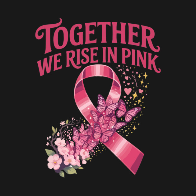 Together We Rise in Pink – Breast Cancer Awareness Butterfly by ism's Store