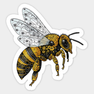 Floral Bee Design Magnet