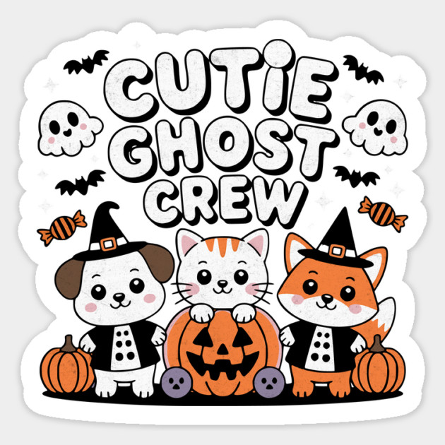 Cutie Ghost Crew Design Sticker by Designed By Marty