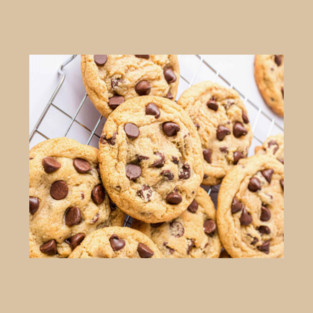 Cookie Design – Chocolate Chip Cookies Fresh Out of the Oven – trendy foodie apparel – Wearable Art | unique cookie gift | Perfect Gift | Bake it, wear it… or gift it! 👕. T-Shirt