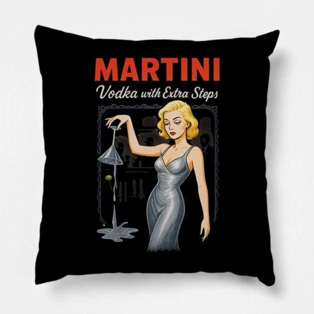 Martini cocktail Pillow by Dr. Cork