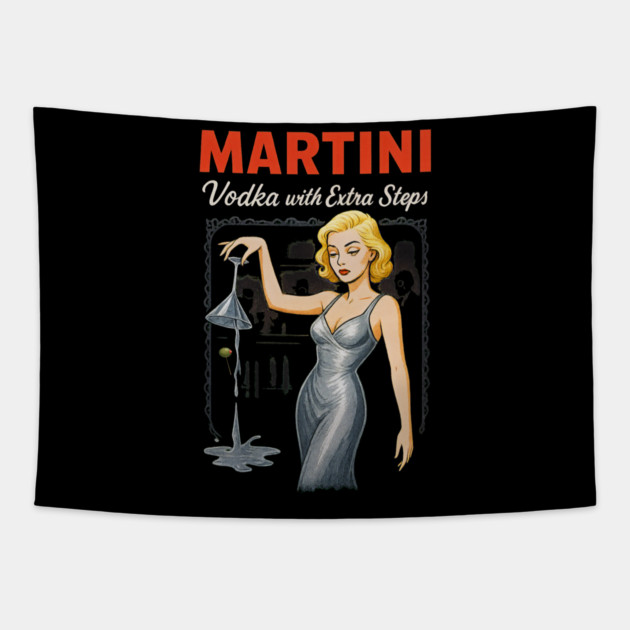 Martini cocktail Tapestry by Dr. Cork