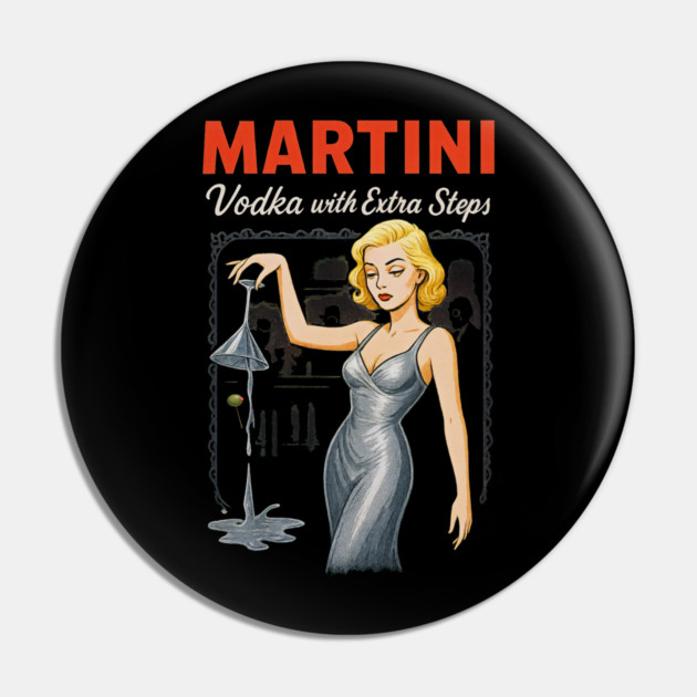 Martini cocktail Pin by Dr. Cork