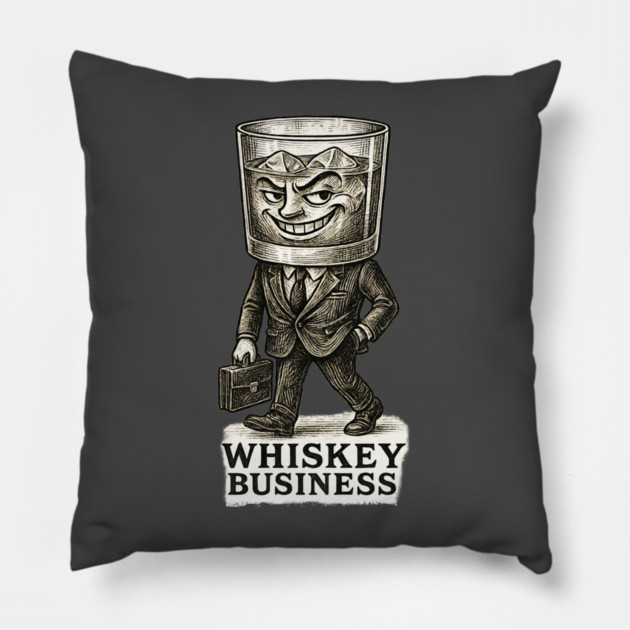 Whiskey Business Pillow by Dr. Cork