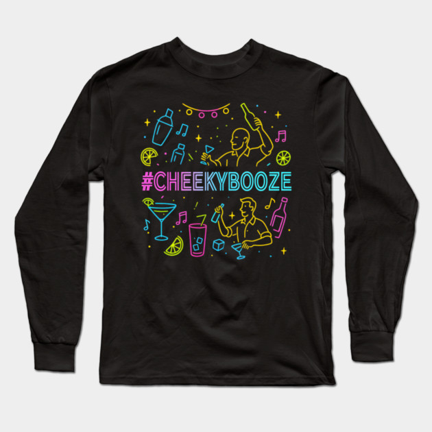 Cheeky Booze Party Long Sleeve T-Shirt by Dr. Cork