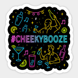 Cheeky Booze Party Sticker