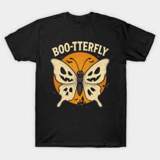 BOO-TTERFLY Halloween Shirt – Funny Spooky Butterfly Pun Tee T-Shirt