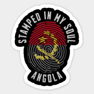 Stamped in My Soul Angola Flag Design Angolan Pride Sticker