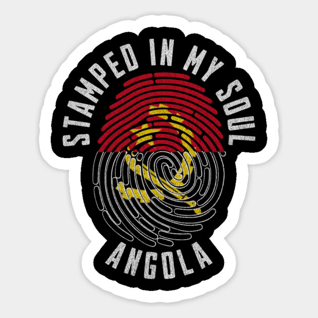 Stamped in My Soul Angola Flag Design Angolan Pride Magnet by Yesteeyear