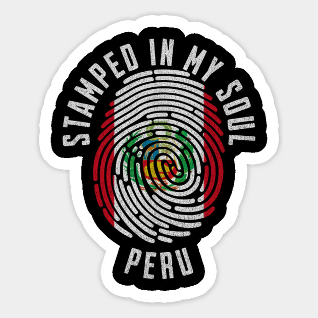 Stamped in My Soul Peru Flag Design Peruvian Pride Magnet by Yesteeyear