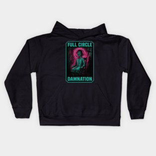 Neon Exorcism Horror Art Kids Hoodie