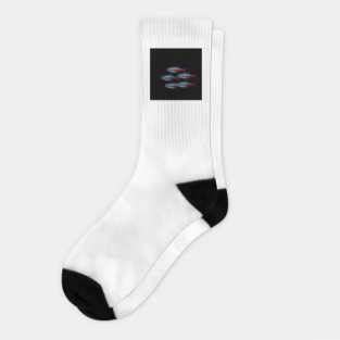 Neon tetra fish. Socks