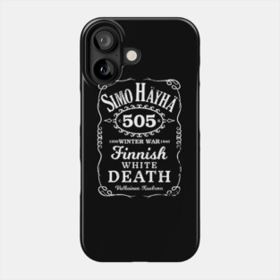 Simo Hayha Finnish Finland Suomi Sisu Whiskey Label Phone Case