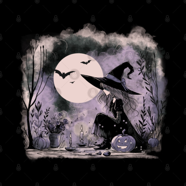 Halloween Witch Illustration by H. R. Sinclair