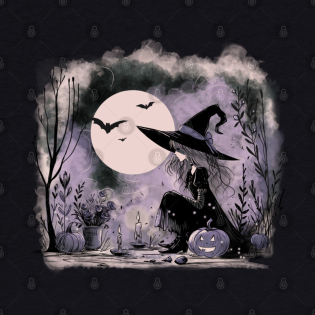 Halloween Witch Illustration by H. R. Sinclair