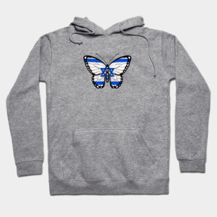 Israeli Flag Butterfly Hoodie