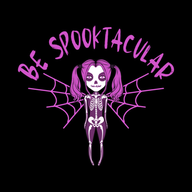 Be Spooktacular Pink Halloween Spooky Skeleton Angel Cheeky Witch® by Cheeky Witch