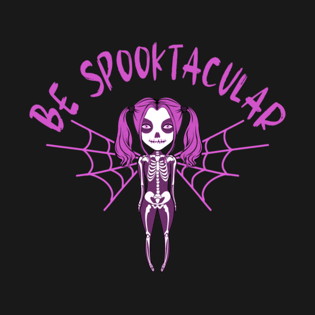 Be Spooktacular Pink Halloween Spooky Skeleton Angel Cheeky Witch® by Cheeky Witch