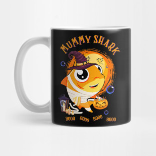 Shark Pet mummy shark booo booo halloween shark pumpkin cute Mug